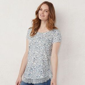 LC Lauren Conrad Bow Back Shirttail Tunic